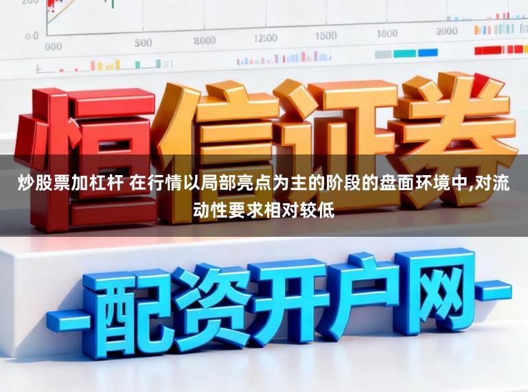 炒股票加杠杆 在行情以局部亮点为主的阶段的盘面环境中,对流动性要求相对较低